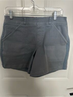 SPANX Light Blue Pull On Utility Shorts